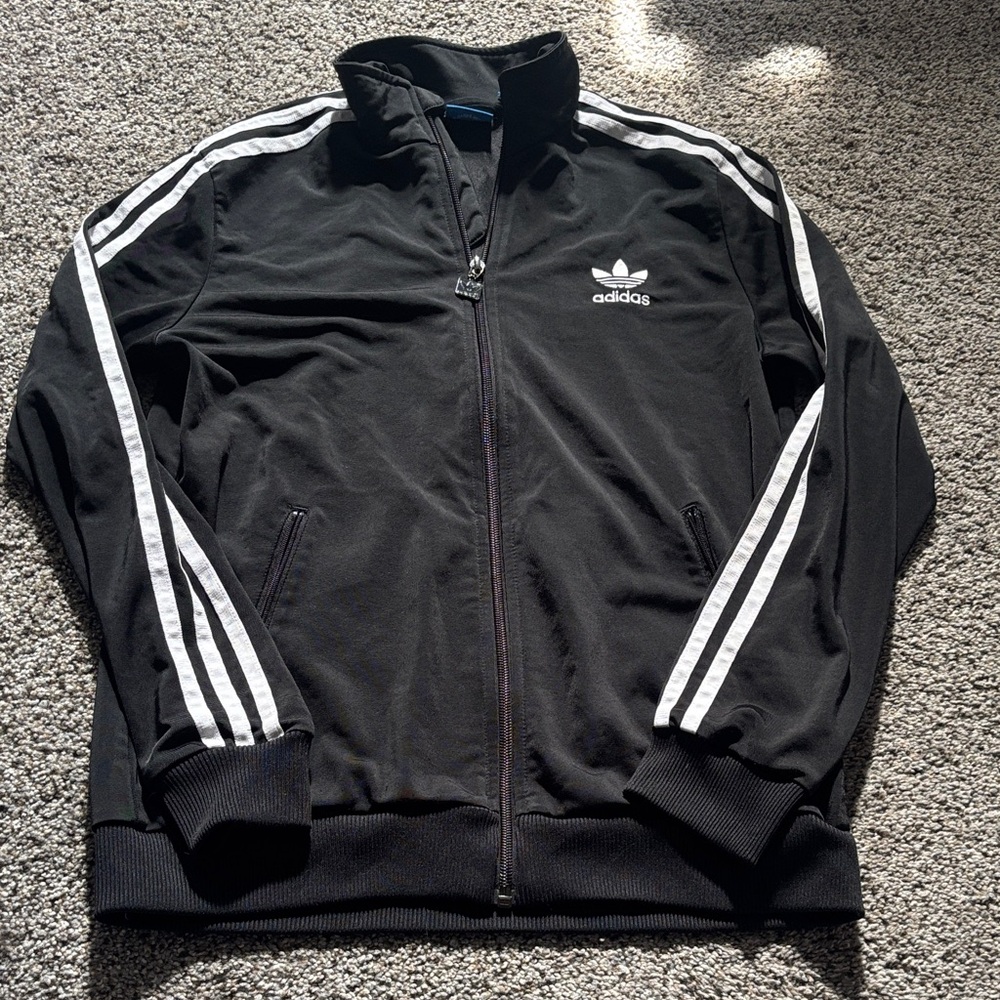 Adidas Black and White Track Jacket